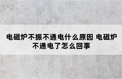 电磁炉不振不通电什么原因 电磁炉不通电了怎么回事